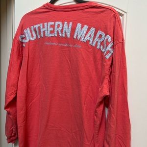Souther Marsh long sleeve tshirt with rear lettering